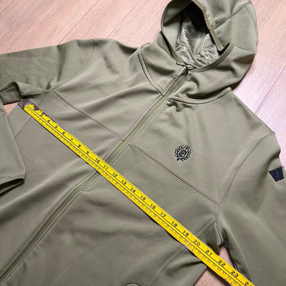 Born Primitive Outdoor Hoodie Jacket Green Full Zip Performance Mens M Logo - Picture 8 of 14